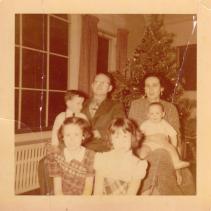 Jeanne, Maureen, Robert, Robert, Jeannette, and Ronald Murphy Christmas 1953