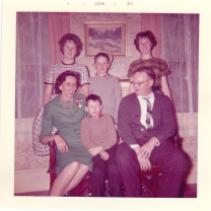 Jeannette Seekell Murphy, Ronald, Robert, Maureen, Robert, and Jeanne Muprhy Christmas 1961