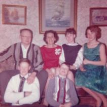 Front: Robert and Ronald Murphy Back: Robert, Jeannette, Jeanne, and Maureen Christmas 1963