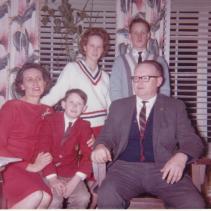 Jeannette, Ronald, Robert, Maureen, Robert Christmas 1964
