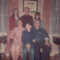 Jeannette, Ronald, Robert, Jeanne, Robert and Maureen Christmas 1965