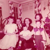 Maureen, Robert, Jeannette, Ronald, Jeanne and Robert Murphy Easter 1955