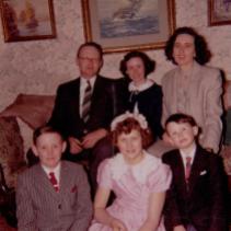 Robert, Maureen, Ronald, Robert, Jeanne, and Jeannette Easter 1959