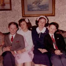 Robert, Maureen, Jeanne and Ronald Murphy Easter 1959
