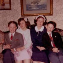 Robert, Maureen, Jeanne and Ronald Murphy Easter 1959