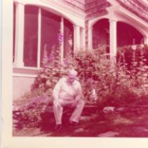 Joseph Leroy Murphy 1956 in the Rock Garden at the cottage