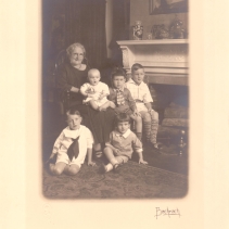 Fanny Kelly Gough with her Grandchildren Jack, Robert, Joseph, David, and Richard