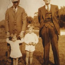 Frederick Whittle with his father William Whittle and children Jeannette Whittle and Roy Whittle
